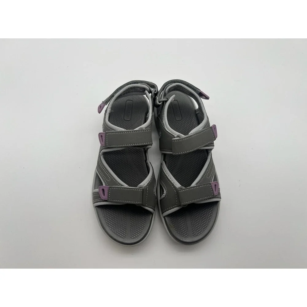 Khombu Evelyn Gray Purple Sport Sandals Womens 7M Adjustable Straps Outdoor